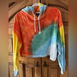 Polo Ralph Lauren Tie-Dye Cropped Hoodie size L NWT